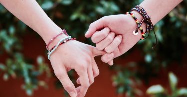 holding hands bracelets